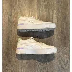 Puma Cali Sport Platform Sneakers in Pastel Mix White Womens Size 9.5